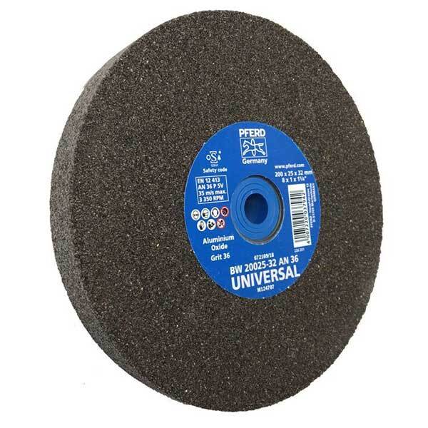 Pferd Bench Grinding Wheel Aluminium Oxide Universal BW 200 x 25mm 36 Grit