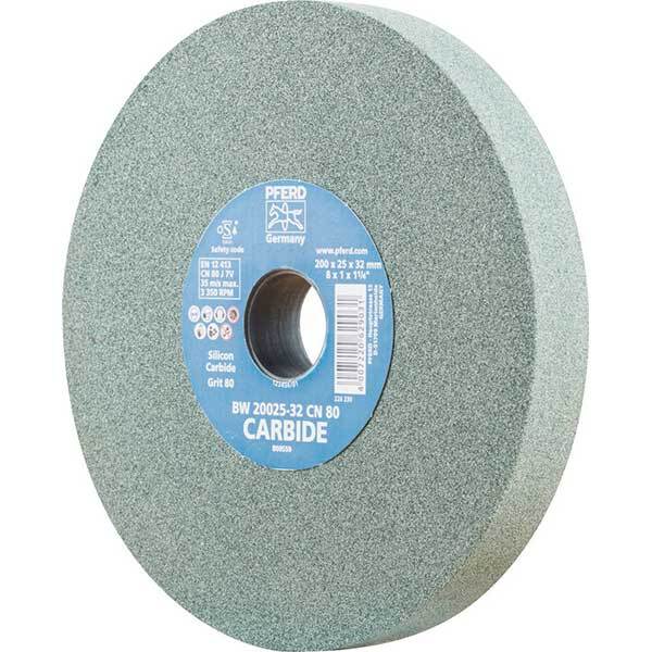 Pferd Bench Grinding Wheel Carbide Green BW 200 x 25mm 80 Grit