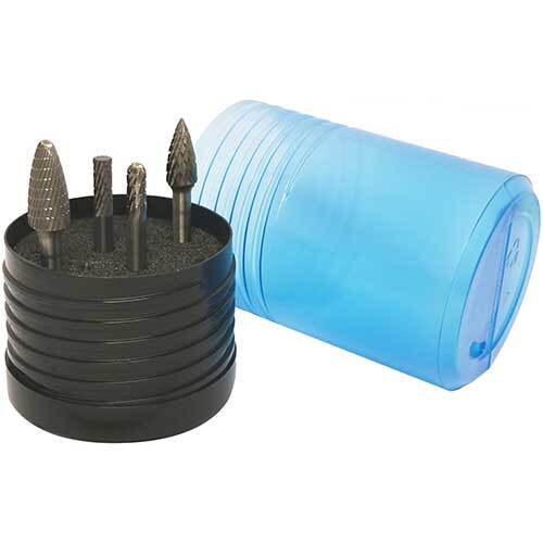 Pferd Burr 1/4" Shank Tungsten Carbide General Purpose 75609063 - 4pcs/Set - AIMS Industrial Supplies