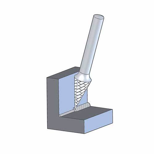 Pferd Burr Miniature Shank Conical Pointed SKM C5 - AIMS Industrial Supplies