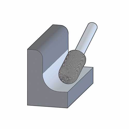 Pferd Burr Miniature Shank Cylindrical Radius Cut WRC - AIMS Industrial Supplies