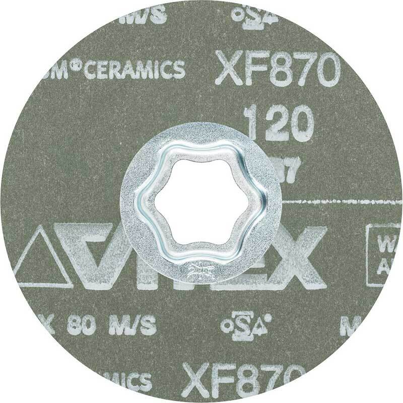 Pferd Combiclick Resin Fibre Disc Ceramic 100mm (4") 120 Grit - Pack of 25 - AIMS Industrial Supplies
