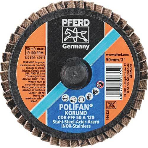 Pferd Combidisc Polifan Grinding Wheel 50mm 120 Grit 47202529 - Pack of 10