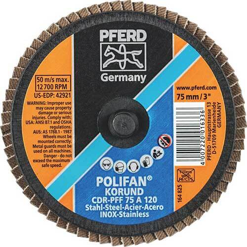 Pferd Combidisc Polifan Grinding Wheel 75mm 120 Grit 47202532 - Pack of 10