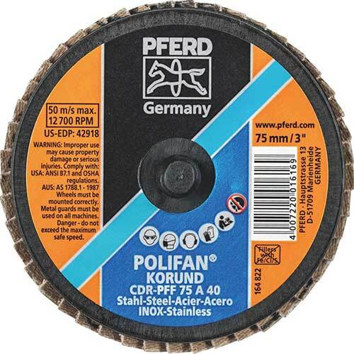Pferd Combidisc Polifan Grinding Wheel 75mm 40 Grit 47202530 - Pack of 10