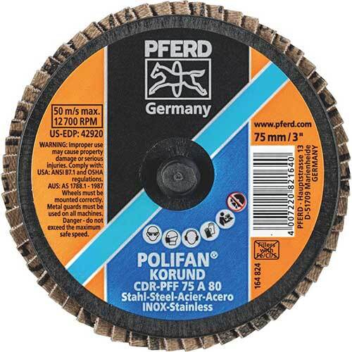 Pferd Combidisc Polifan Grinding Wheel 75mm 80 Grit 47202091 - Pack of 10