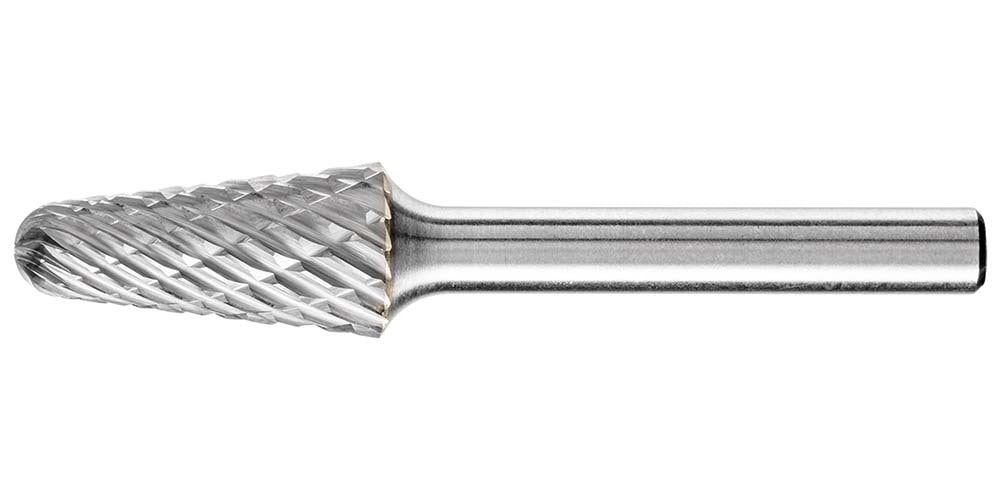 Pferd Cone Radius End TC Burr KEL 1225/6 Allround 12 x 25mm, 6mm Shank