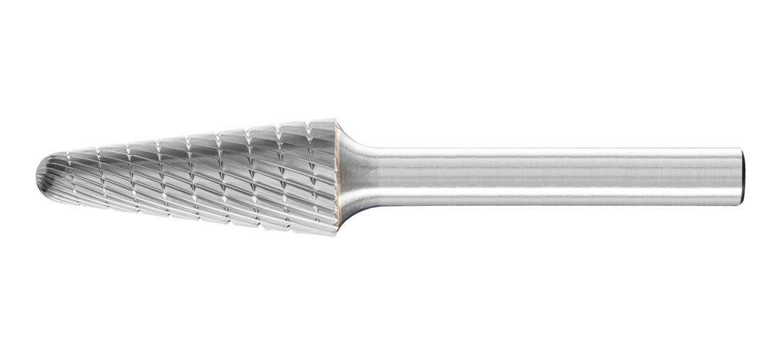 Pferd Cone Radius End TC Burr KEL 1230/6 MX NCC 12 x 30mm, 6mm Shank