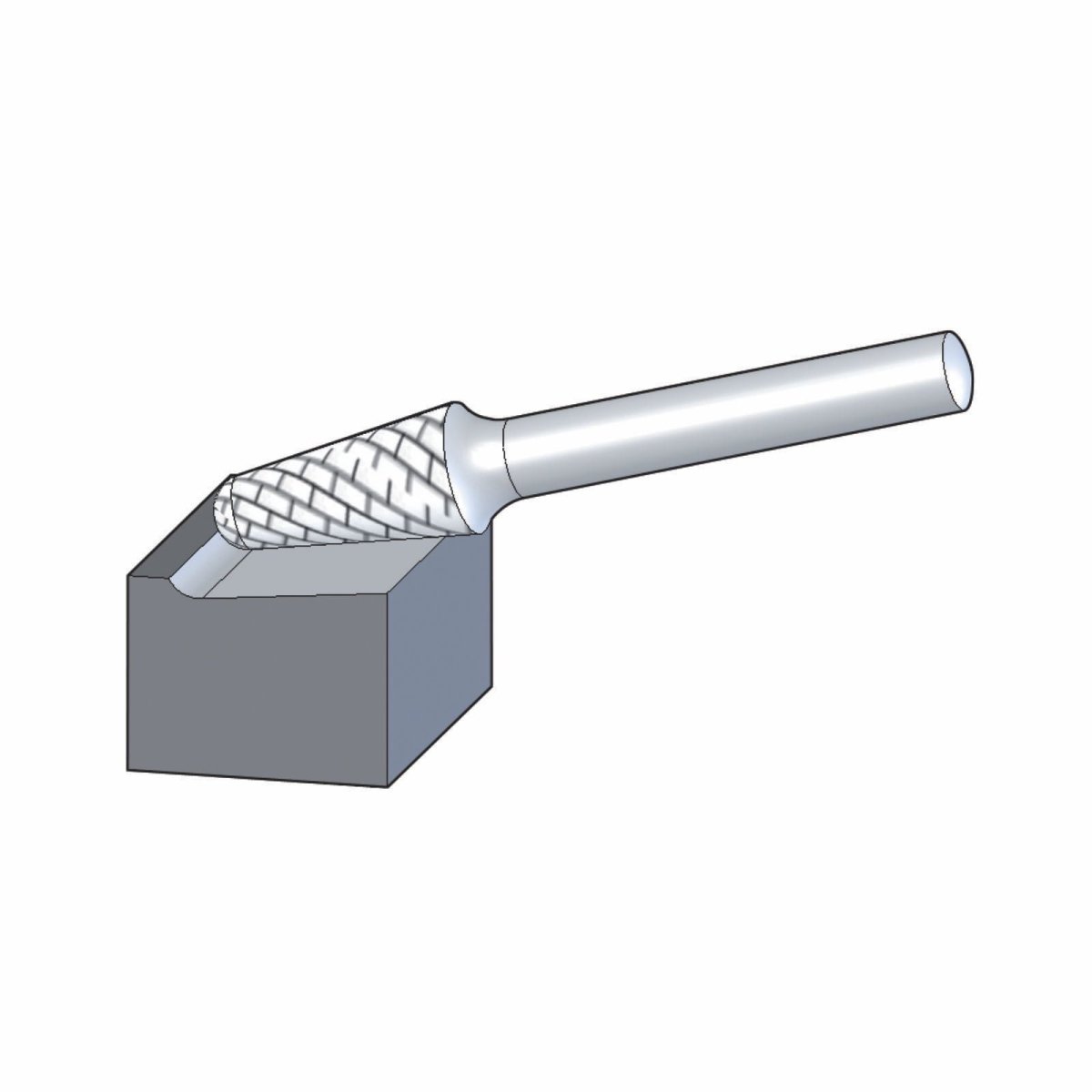 Pferd Cone Radius End TC Burr KEL MX NCC - AIMS Industrial Supplies