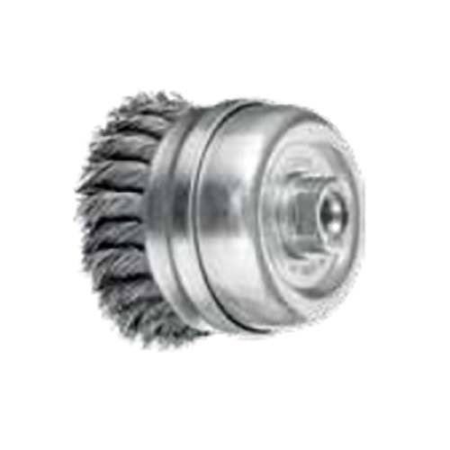 PFERD Cup Brush Twist Knot CombiTwist Steel Wire 65mm M14 Thread 43305051 - AIMS Industrial Supplies
