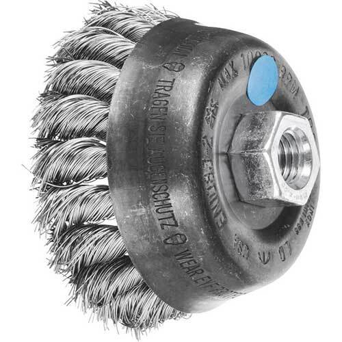 Pferd Cup Brush Twist Knot Inox 80mm/M14 43306033 - AIMS Industrial Supplies