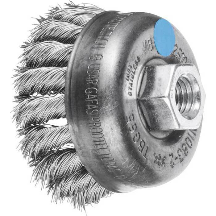 Pferd Cup Brush Twist Knot Inox TBG 65mm M10 x 1.50mm Thread 47701480 - AIMS Industrial Supplies