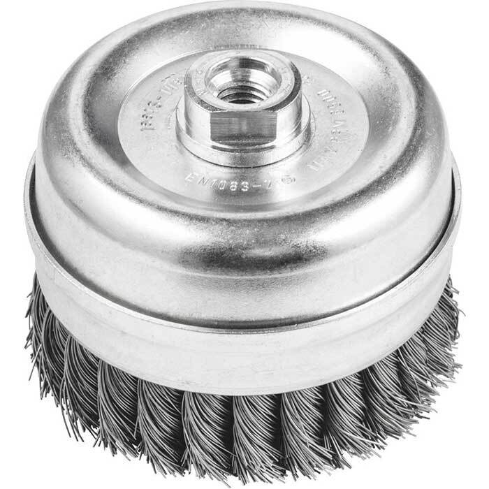Pferd Cup Brush Twist Knot Steel Combitwist 125mm M14 Thread 79168124 - AIMS Industrial Supplies