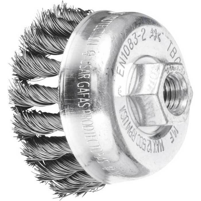 Pferd Cup Brush Twist Knot Steel TBG 65mm M10 x 1.50mm Thread 47701479 - AIMS Industrial Supplies