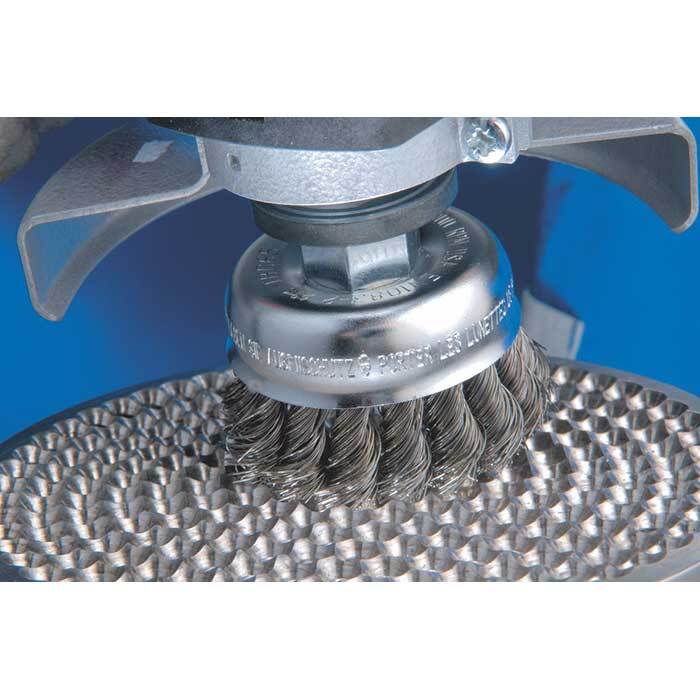 Pferd Cup Brush Twist Knot Steel TBG 65mm M10 x 1.50mm Thread 47701479 - AIMS Industrial Supplies