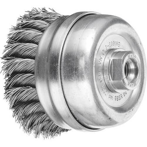 Pferd Cup Brush Twist Knot Steel TBGR 80mm/M14 433060011