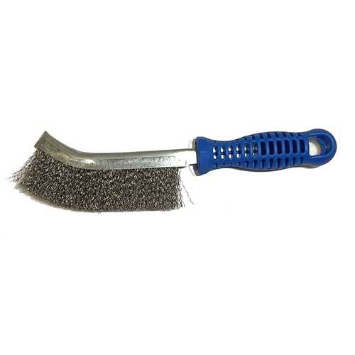 Pferd Curved Hand Scratch Brush Economy Inox Stainless 265mm 43740045 - AIMS Industrial Supplies