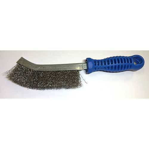 Pferd Curved Hand Scratch Brush Economy Inox Stainless 265mm 43740045 - AIMS Industrial Supplies