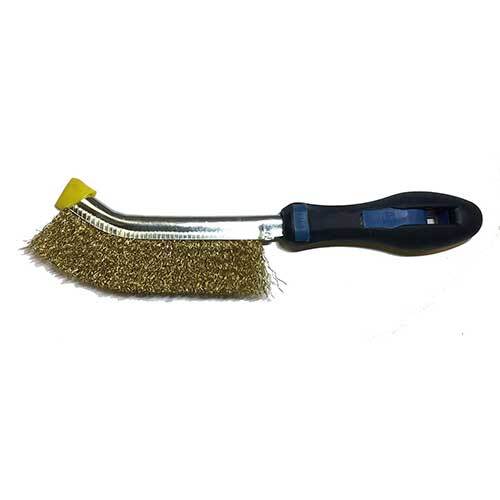 Pferd Curved Hand Scratch Brush Economy MES Brass 265mm 437400431