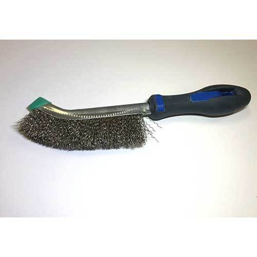 Pferd Curved Hand Scratch Brush Economy PSF Steel 265mm 43740044 - AIMS Industrial Supplies