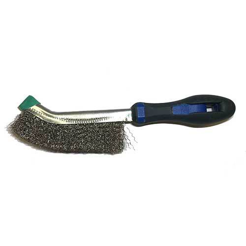 Pferd Curved Hand Scratch Brush Economy PSF Steel 265mm 43740044 - AIMS Industrial Supplies