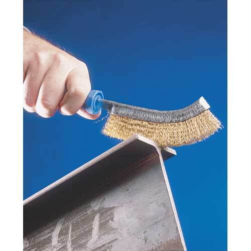 Pferd Curved Hand Scratch Brush HBG Premium Brass 265mm 43662002 - Pack of 10 - AIMS Industrial Supplies