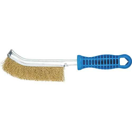 Pferd Curved Hand Scratch Brush HBG Premium Brass 265mm 43662002 - Pack of 10 - AIMS Industrial Supplies