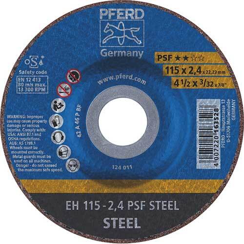Pferd Cut-Off Wheel GP Raised Hub PSF Steel 115 x 2.4mm 61740122 - Pack of 25