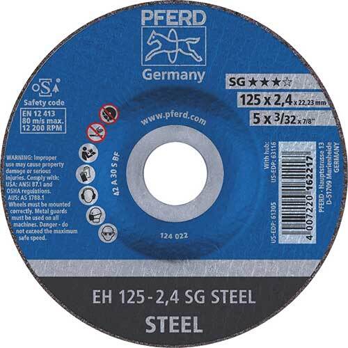 Pferd Cut-Off Wheel Premium Raised Hub SG Steel 125mm 61320222 - Pack of 25