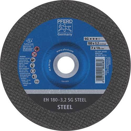 Pferd Cut-Off Wheel Premium Raised Hub SG Steel 178mm 61323222 - Pack of 25