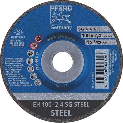 Pferd Cut - Off Wheel Premium Raised Hub SG Steel - AIMS Industrial Supplies