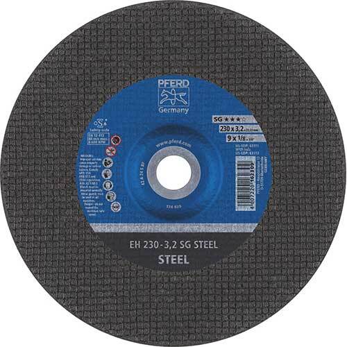 Pferd Cut - Off Wheel Premium Raised Hub SG Steel - AIMS Industrial Supplies