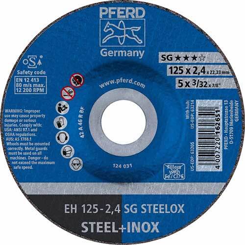 Pferd Cut-Off Wheel Premium Raised Hub SG Steelox 125mm 61341222 - Pack of 25