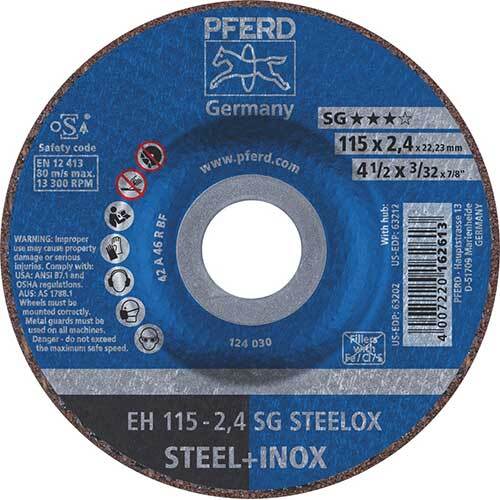 Pferd Cut - Off Wheel Premium Raised Hub SG Steelox - AIMS Industrial Supplies