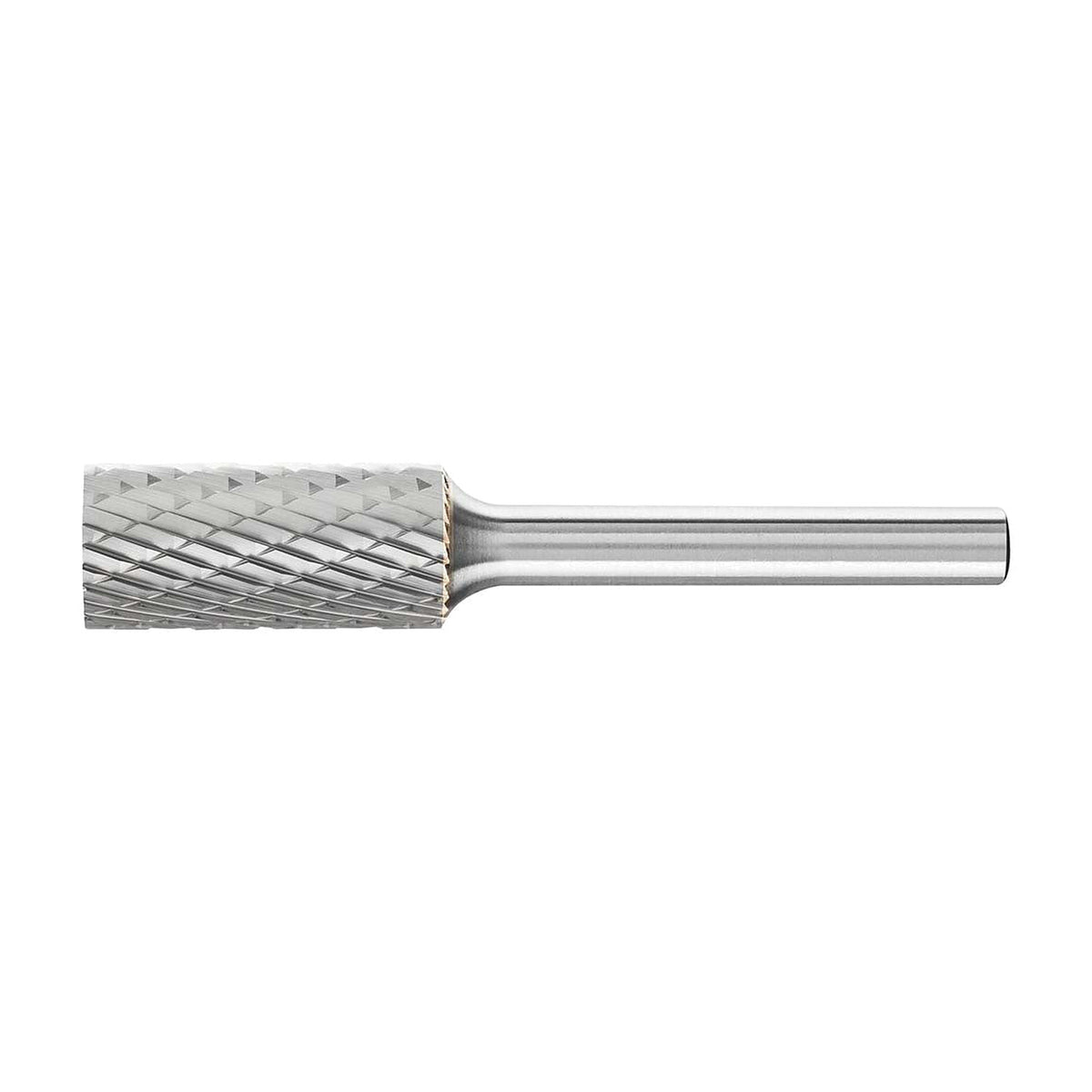 Pferd ZYA cylindrical burr C3 Plus 15.9 x 25.4 mm, wide flat-ended cylinder head with crossing teeth, 1/4 in shank