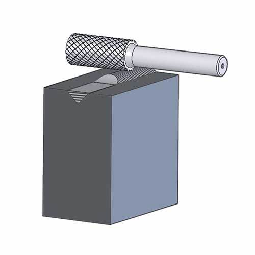 Pferd Cylindrical Burr ZYA Shank Non - Ferrous 12 x 25mm 21101996 - AIMS Industrial Supplies