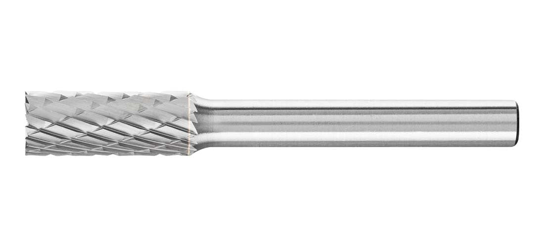 Pferd Cylindrical End Cut Burr ZYAS C3 Plus, 1/4" Shank - AIMS Industrial Supplies