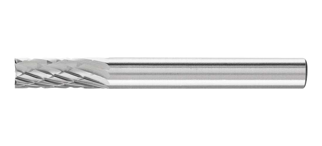 Pferd Cylindrical End Cut Burr ZYAS C3 Plus, 1/4" Shank - AIMS Industrial Supplies