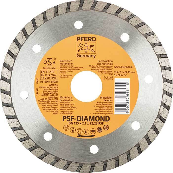 Pferd Diamond Cut-Off Wheel GP - Continuous Type 125mm (5") 68300043