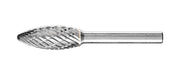 Pferd Flame Shape Burr B 12.7 x 31.7mm (1/2 x 1 1/4") Allround, 1/4"Shank - AIMS Industrial Supplies
