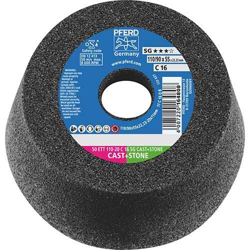 Pferd Flared Conical Cup Wheel SG Cast & Stone Grit - Pack of 21