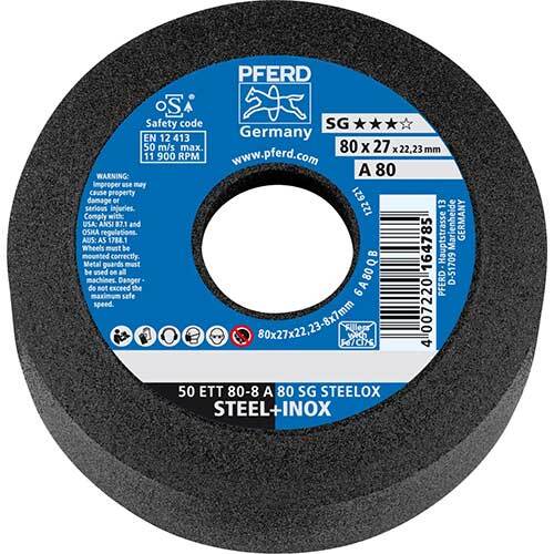 Pferd Flared Conical Cup Wheel SG Steel 80 mm 80 Grit - Pack of 5