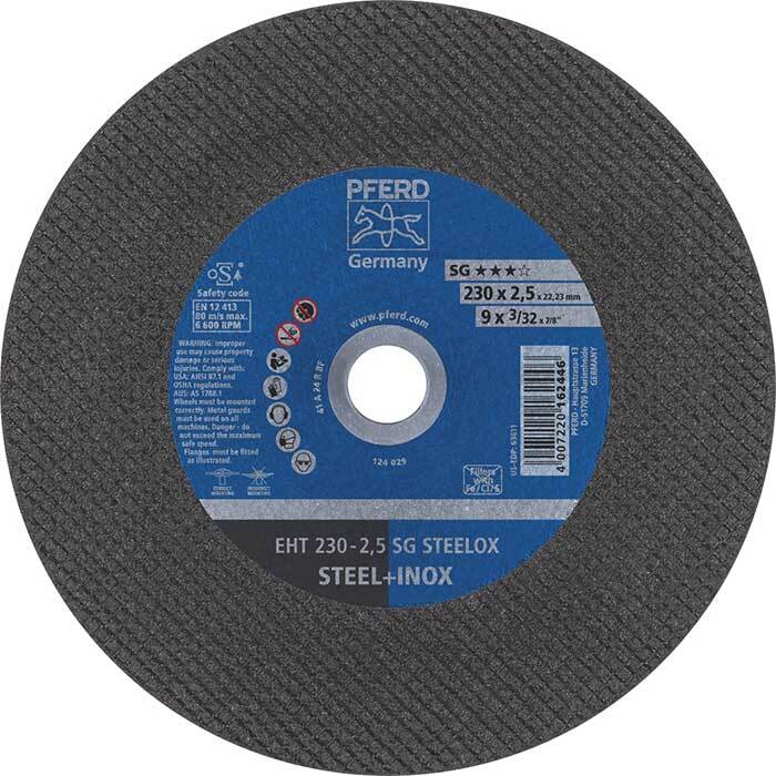 Pferd Flat Cut-Off Wheel Premium Steelox 230 x 2.5mm 61328422 - Pack of 25