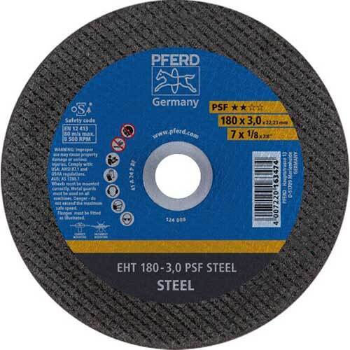 Pferd Flat Cut-Off Wheel PSF Steel 178 x 3.0mm 61726222 - Pack of 25
