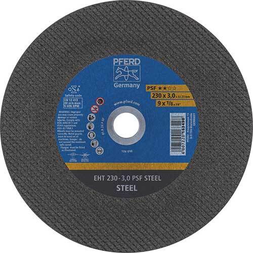 Pferd Flat Cut-Off Wheel PSF Steel 230 x 3.0mm 61728222 - Pack of 25