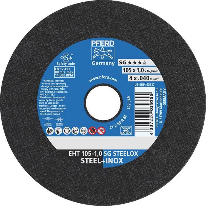 Pferd Flat Cut-Off Wheel Ultra Thin Premium - Inox 105 x 1.0mm - Pack of 251
