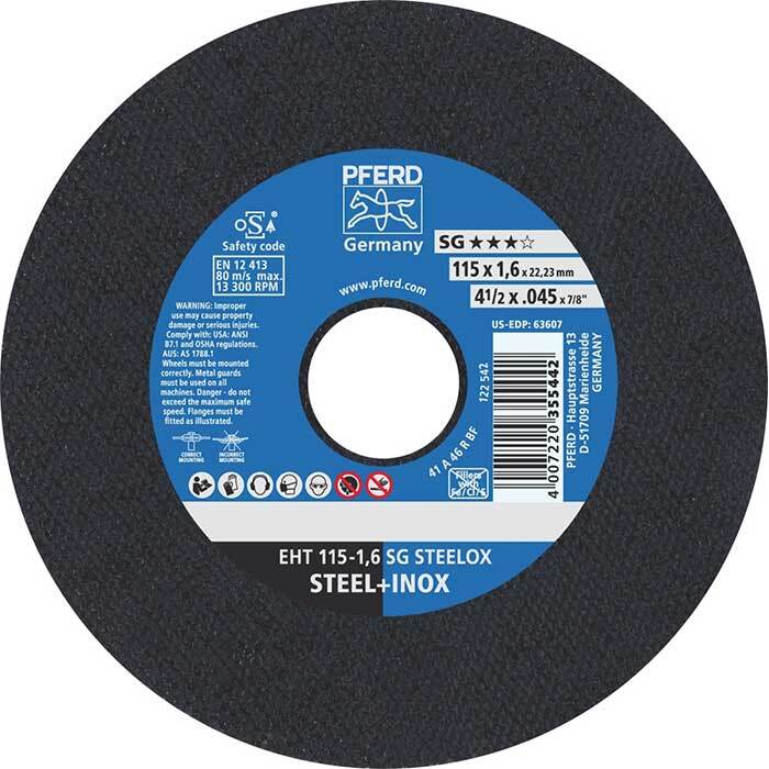 Pferd Flat Cut-Off Wheel Ultra Thin Premium - Steelox 115 x  1.6mm - Pack of 25
