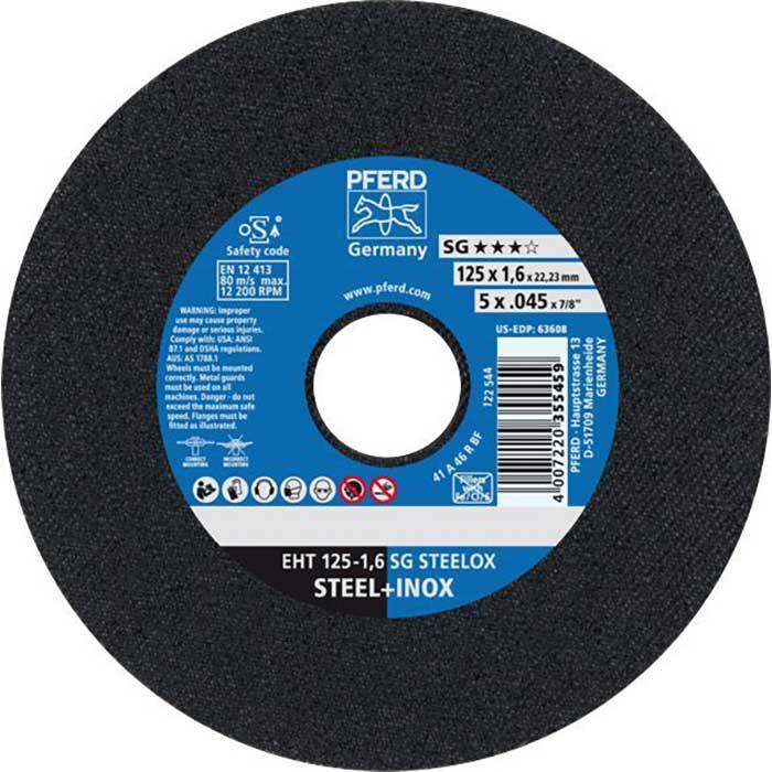 Pferd Flat Cut-Off Wheel Ultra Thin Premium - Steelox 125 x  1.6mm - Pack of 25