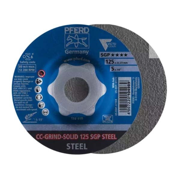 Pferd Grinding Disc SGP Steel 125mm 64187126 - Pack of 10 - AIMS Industrial Supplies