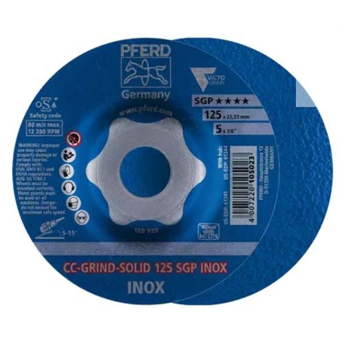 Pferd Grinding Disc Solid Inox 125mm 64189125 - Pack of 10 - AIMS Industrial Supplies